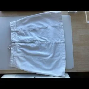 Forever 21 Skirts White Jean Mini Skirt Lace Up Forever Size